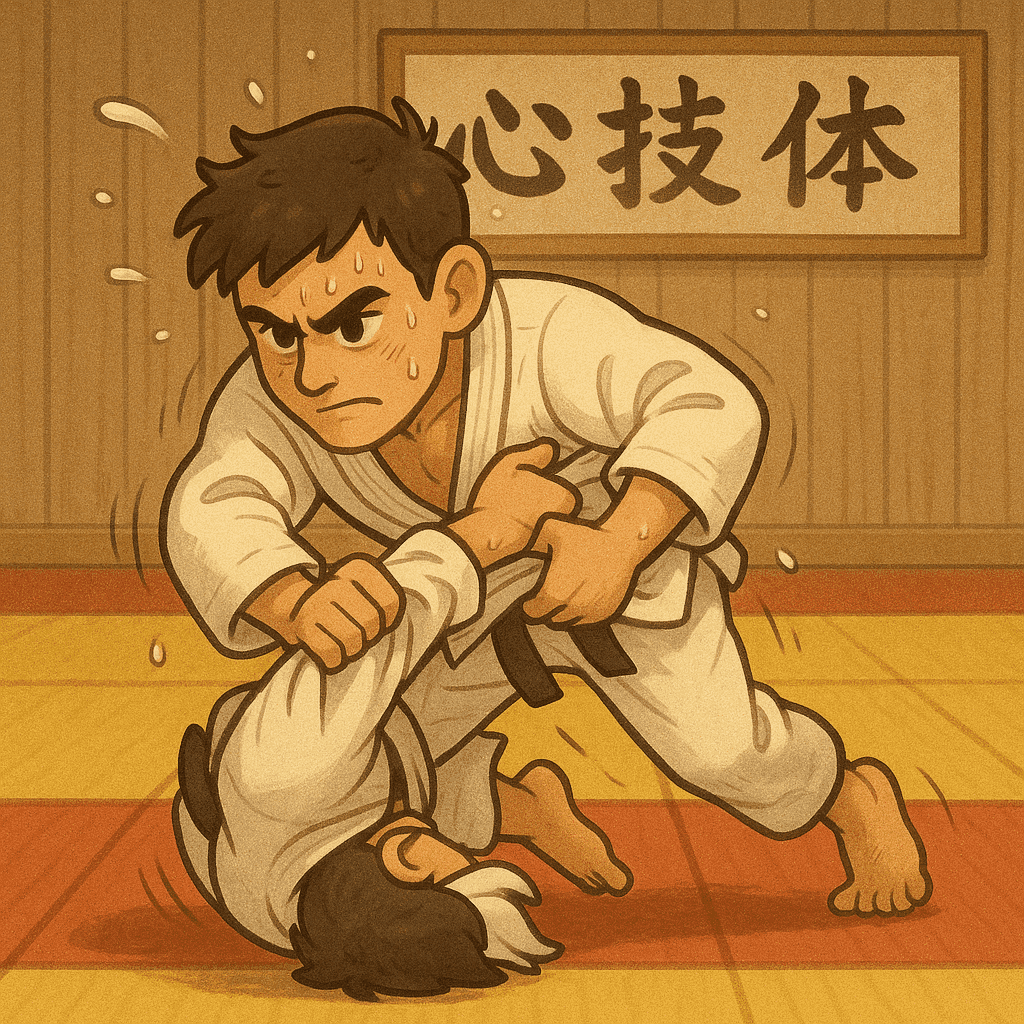 Kids practice Judo
