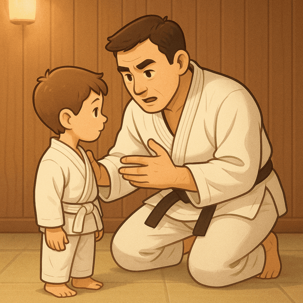 Our head coach demonstrating a judo throw